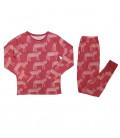 Піжама для дівчинки (1 шт) George рожева з гепардами, футболка з довгими рукавами та штани 8-9 років (128-135см) 2352