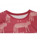 Піжама для дівчинки (1 шт) George рожева з гепардами, футболка з довгими рукавами та штани 8-9 років (128-135см) 2352