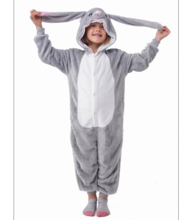 Піжама кігурумі дитяча Jamboo Сірий кролик на блискавці 115 (125-135 см)
