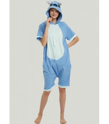 Літня Піжама Кігурумі My Kigu Стич Синій XL 175-185 см Бавовна (4001)