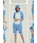 Літня Піжама Кігурумі My Kigu Стич Синій XL 175-185 см Бавовна (4001)