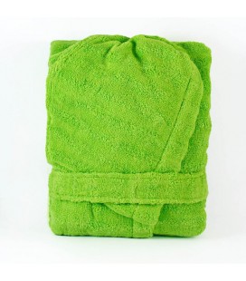 Дитячий махровий халат КІДС БОН-БОН однобарвний, Bulgaria tex, зелений, для дівчаток, дитячий вік 4-6 років, зріст 110-116 см