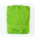 Дитячий махровий халат КІДС БОН-БОН однобарвний, Bulgaria tex, зелений, для дівчаток, дитячий вік 4-6 років, зріст 110-116 см