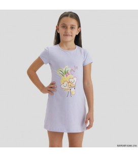 Дитяча ночнушка Baykar нічна сорочка сорчка для дівчинки з ананасом бавовна і еластан р 3 98 - 104 см блакитна 9280-216