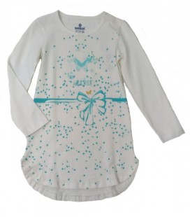 Детская ночнушка Baykar ночная рубашка сорочка для девочки р 4 104-110 см 9394-208 молочная