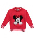 Светр Wiibery Minnie Mouse для дівчинки 86-92 см Червоний 12156