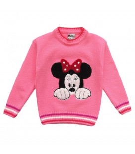 Светр Wiibery Minnie Mouse для дівчинки 92-98 см Рожевий 12154