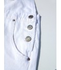 Напівкомбінезон джинсовий ZАRА з натуральної тканини, білий, 140 см