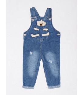 Комбінезон джинсовий для дівчинки з іграшкою 104 колір темно-синій Miss Elitte ЦБ-00189602