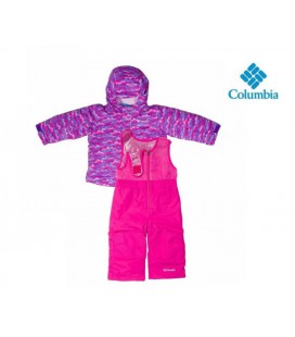Зимовий комбінезон (штани+куртка) Columbia Buga set OMNI-HEAT 2Т 86 см із системою росту рожево-фіолетовий