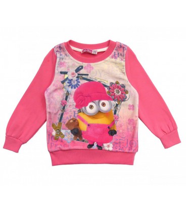 Теплий світшот Minions Kids Wear для дівчинки 110 см Рожевий 11844