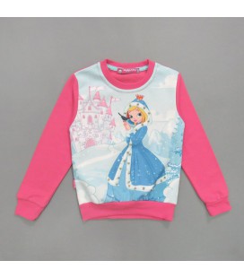Теплий світшот 'Зимова принцеса' Akkuzu для дівчинки 110-116 см Рожевий Маломерит 15356