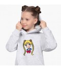 Дитячий худий Сейлор Мун (Sailor Moon) Світло-сірий меланж (9298-2926) 116 см