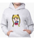 Дитячий худий Сейлор Мун (Sailor Moon) Світло-сірий меланж (9298-2926) 116 см