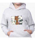 Дитячий худий Вся правда про ведмедів (We Bare Bears) Світло-сірий меланж (9298-2896) 128 см