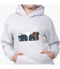 Вся правда про ведмедів (We Bare Bears) Світло-сірий меланж (9298-2895) 140 см