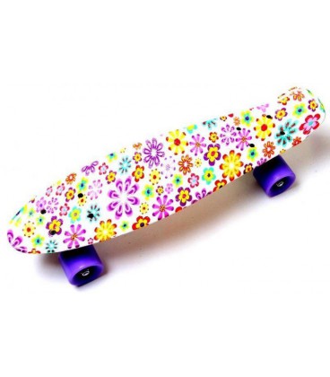 Скейт Penny Board 'Violet Flowers' 1585839865