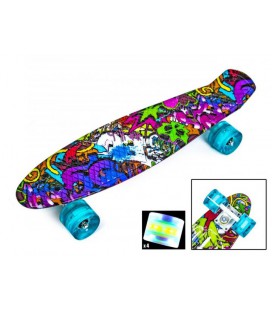 Скейт Penny Board 'Graffiti Violet' Світяться колеса 367562131
