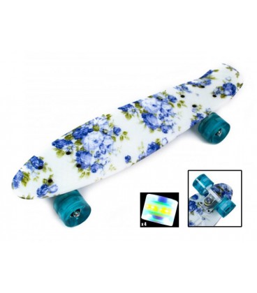 Скейт Penny Board 'Flowers' Світяться колеса PG05