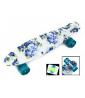 Скейт Penny Board 'Flowers' Світяться колеса PG05