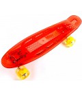 Penny Board 'Led'. Червоний колір. Дека і колеса світяться!