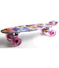 Скейт Penny Board 'Fish' Graffity. Світиться колесо.