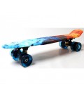 Пенні борд скейт Penny Board Fire and Ice 22' ABEC-7 зі колесами, що світяться.