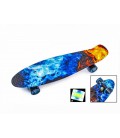 Пенні борд (Penny Board) Nickel 27' з колесами що світяться, Fire and Ice