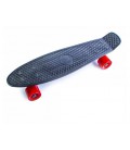 Пенні борд (Penny Board) 22' з червоними колесами, Чорний