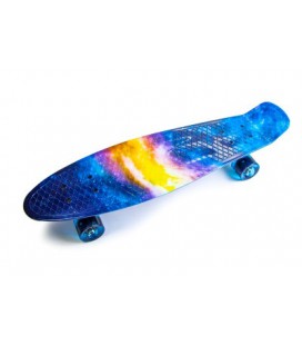 Пенні борд (Penny Board) Nickel 27' з колесами що світяться, Universe