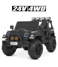 Дитячий двомісний електромобіль позашляховик Jeep Bambi M 4572EBLR (24V) (Чорний)