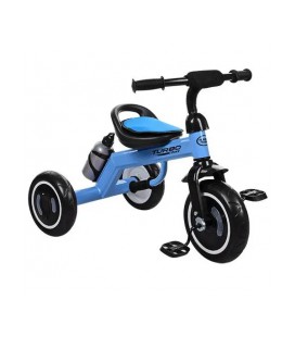 Дитячий велосипед триколісний Turbo Trike 3648 синій Рама сталева легка регулюється сидіння колеса світитися