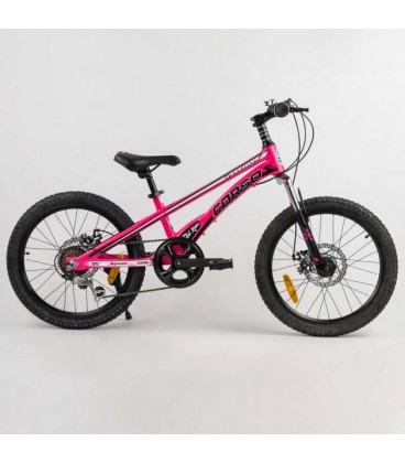 Спортивний дитячий велосипед 20'' CORSO 'Speedline' MG-52782 з магнієвою рамою, Shimano Revoshift, 7 швидкостей