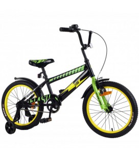 Дитячий велосипед FLASH T-21848 18' Дюймов Чорний з кольоровими вставками