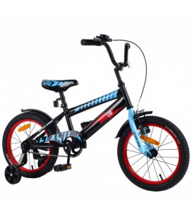 Дитячий велосипед FLASH T-216410 16' Дюймов Чорний з кольоровими вставками