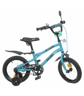 Велосипед дитячий PROF1 Y14253-1 14 дюймів, бірюзовий