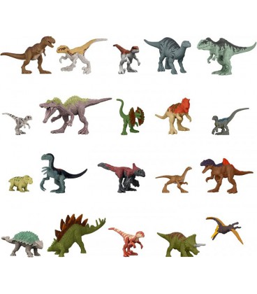 Міні Фігурки Динозаврів 20 шт для поїдання Індомінус Рекс 20 Mini Dinosaur Mattel HKB84