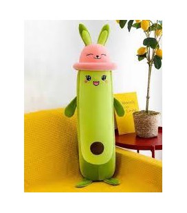 Длинная мягкая игрушка подушка авокадо-заяц батон обнимашка 90 см зеленый (1565723455)