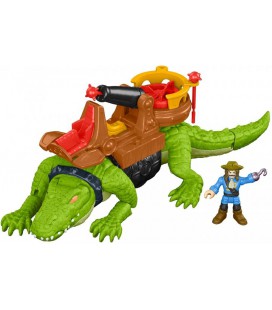 Динозавр Соркозух Крокодил З Фігуркою Пірата Shrikesuchus Crocodile Croc Pirate Hook Fisher-Price