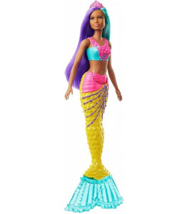 Лялька-русалка Barbie Dreamtopia Mermaid Барбі Дрімтопія з бірюзово-бузковим волоссям (GJK10)