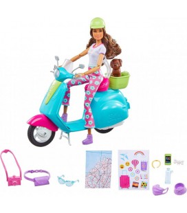 Барбі Мандрівниця на скутері Barbie Travel Playset Travel Doll and Scooter