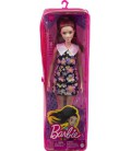 Лялька Барбі Модна брюнетка у сукні з квітами Barbie Fashionistas Doll 187 HBV19