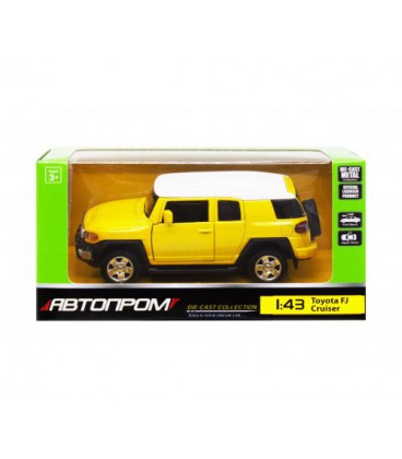 Машинка Toyota FJ Cruiser з серії Автопром, жовтий Автопром 4305