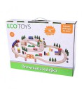 Дерев'яна залізна дорога EcoToys HJD93940 75 елементів