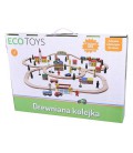 Дерев'яна залізна дорога EcoToys HJD93950A 100 елементів