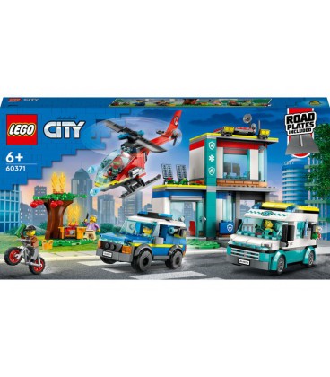 Конструктор LEGO City Центр управління рятувальним транспортом 706 деталей (60371)