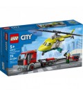 Конструктор LEGO City Перевезення рятувального вертольота 215 деталей (60343 78735)