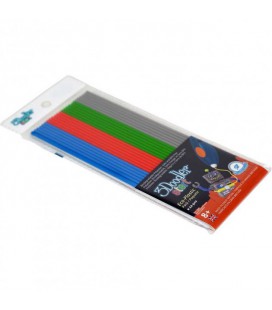 Набір стержнів 3Doodler для 3D-ручки Start 24 шт. Синій-червоний-зелений-сірий (3DS-ECO-MIX2-24)