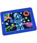 3D дошка для малювання світлом Lesko Magic Drawing Pad HL-108 Blue набір для творчості трафаретний дошка LED панель