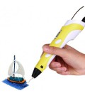 3D ручка з екраном 3d Pen-2 жовта + 60м пластику